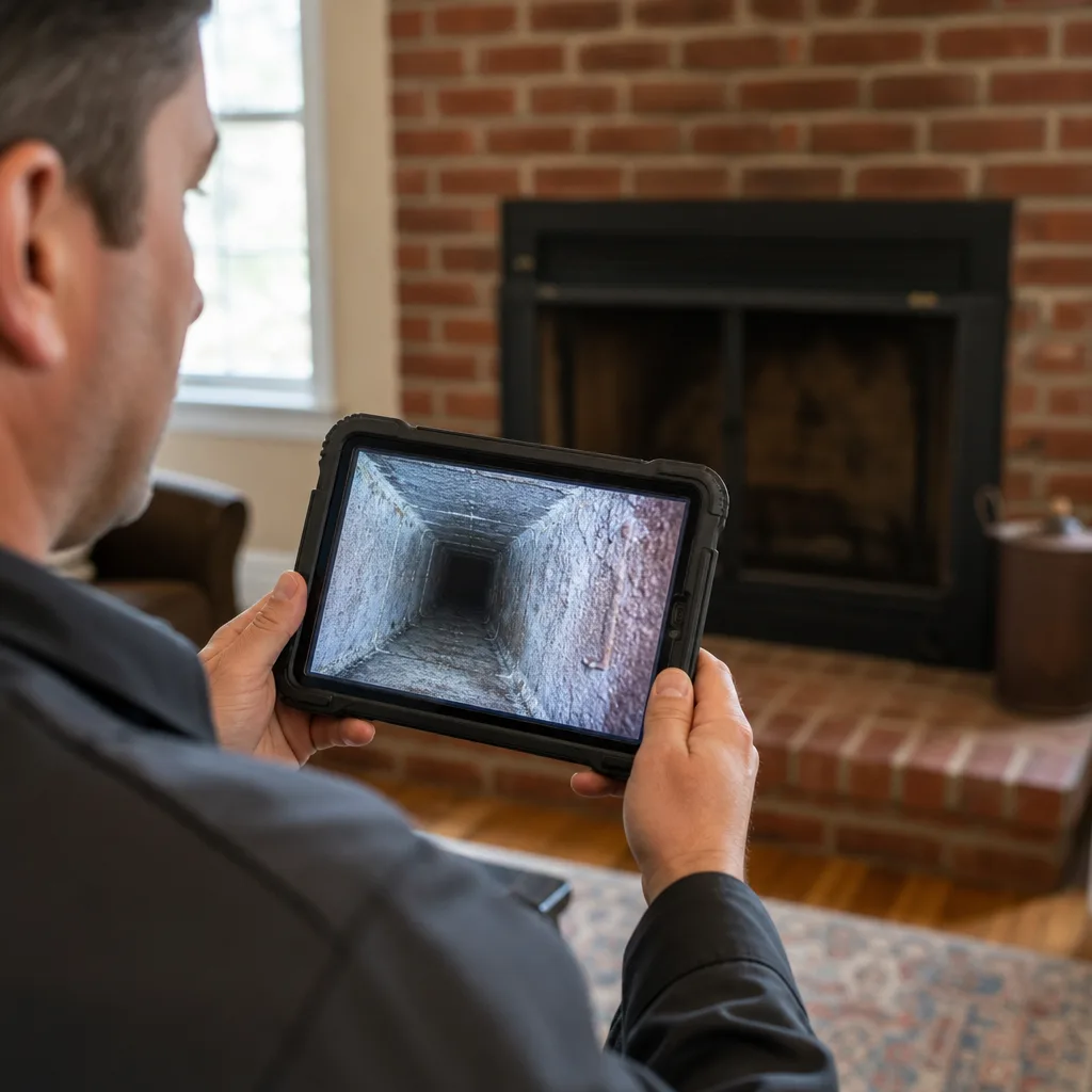 Illustration for chimney cleaning in East Haven